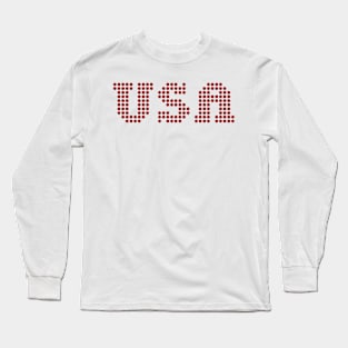 American Red Pixa Circle Long Sleeve T-Shirt